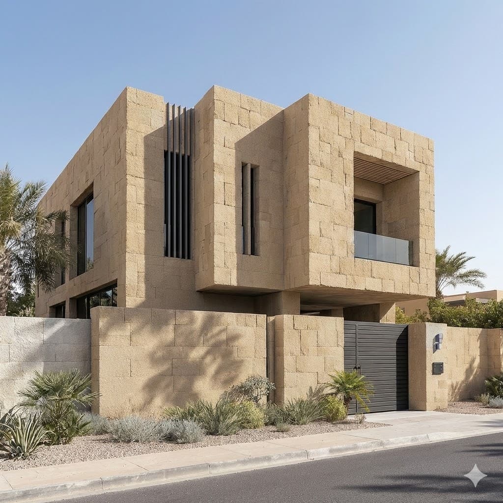 Muscat Villa detailed architectural rendering